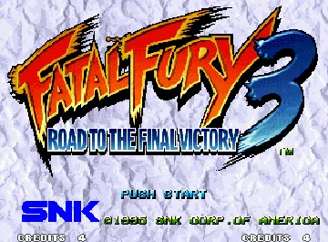 Fatal Fury 3 - Road to the Final Victory / Garou Densetsu 3 - haruka-naru tatakai screen shot title